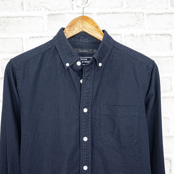 RAGEBLUE Japan Button Down Oxford Shirt Navy Blue Men's M - Picture 4 of 7